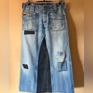 Diesel De-Pago Rehab Jean Denim Maxi Skirt